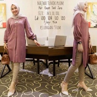 Baju Najwa Tunik Polos Tunik Rayon Twill Premium Lengan Balon