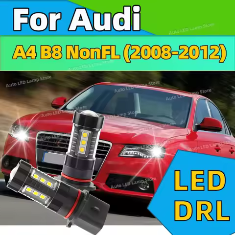 For Audi A4 B8 NonFL 2008 2009 2010 2011 2012 12V PSX26W P13W Canbus LED Bulbs Daytime Running Light