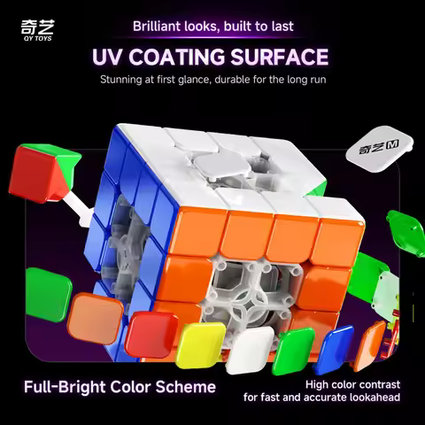 New QiYi M Pro V2 Magnetic 4x4x4 Magic Cube Professional Speed 4x4 Magnetic UV Magic Cube Puzzle Cub