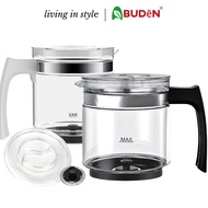 ABUDEN Milk Frother Glass Jug with Lid and Frothing Whisk 250ml Milk Foam Maker Milk Frother Jug