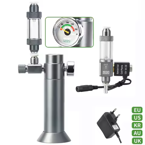 DIY Aquarium CO2 Regulator Solenoid Valve Bubble Counter CO2 Small Gas Bottle 3-8UNF Fish Tank CO2 P