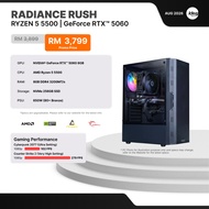 IDEALTECH RADIANCE RUSH AMD GAMING PC ( AMD RYZEN 5 / NVIDIA RTX5060 8GB / 8GB RAM / 256GB SSD )