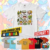 Children's T-Shirts Unisex Premium Cotton Combed 30S Age 1 2 3 4 5 6 7 8 9 10 Years Old T-Shirts Top