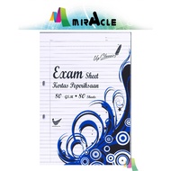 Test Pad  EXAM SHEET / KERTAS  KAJANG PEPERIKSAAN 80 GSM (80 SHEETS)