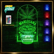RM1 Lamp Light Sign Green Line Bedside Table Counter Herbs Office Room Decoration Shop Booth