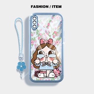 YBD Phone Case For Samsung Galaxy A50 A50S A30S A307 A03S A02S M02S A025 A307 Pink Flower Crying Bab