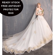 Wedding gown Princess dreamy golden wedding gown