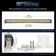 ส่งจากไทย 42นิ้ว 2700W 54000LM มุมกว้างพิเศษ 12D REGLETOR 3-ROW Spot Flood Combo เส้นโค้ง Driving Wo