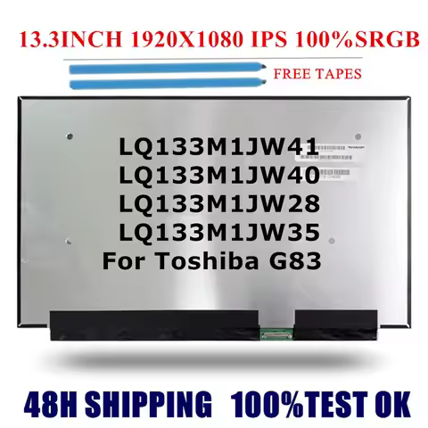 LQ133M1JW41 FIT LQ140M1JW40 LQ133MIJW28 LQ133M1JW35 13.3" Laptop LCD Screen For Toshiba G83/HS FHD 1
