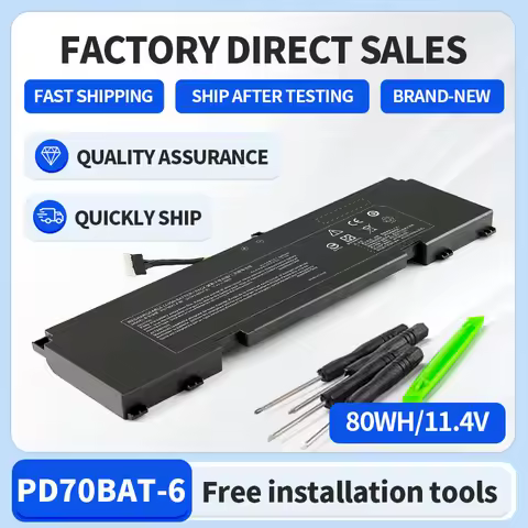 SOMII PD70BAT-6-80 Battery for Getac 6-87-PD70S-82B00 for Schenker: XMG Pro 17 E22 Battery Li-ion 11