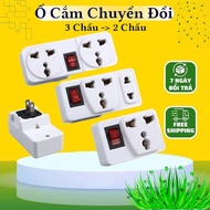 AUS and US Standard 3-Pin to 2-Pin Conversion Socket, With Convenient Switch 2000W Fireproof (3 MODE
