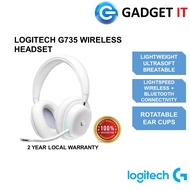 LOGITECH G735 AURORA WIRELESS GAMING HEADSET HEADPHONE,CUSTOMISABLE LIGHTSYNC RGB LIGHTING,LIGHTSPEE