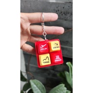 Keychain simulating aviation equipment with LED lights for pilots and aviation enthusiasts