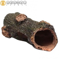 ADAMES Hollow Tree Tunnel, Resin Tree Bark Reptiles Cave, Wood Barrel Tree Debris Creative Simulation Hollow Tree Trunk Fish