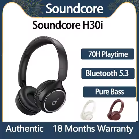 Original Soundcore H30i Wireless On-Ear Headphones Wireless Bluetooth Headset Wireless Headphones Bl