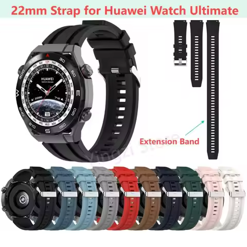Original Silicone 22mm Strap for Huawei Ultimate Smartwatch Band for Huawei Watch Ultimate Design GT