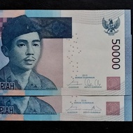 Uang Kuno Ngurah Rai 50000 Rupiah Set Tahun Urut 2015 - 2016