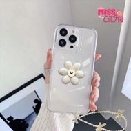 GC136 SOFTCASE 3D CLEAR WHITE FLOWER FOR VIVO Y01 Y02 Y03 Y11 Y12 Y12S Y15 Y15S Y16 Y17 Y17S Y19 Y20