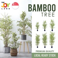 Artificial Natural Bamboo Trunks Bamboo Plant Artificial with Leaves Chinese Bamboo
