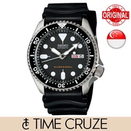 [Time Cruze] Seiko 5 SKX007K1 Automatic Divers 200M Black Silicone Strap Black Dial Men Watch SKX007