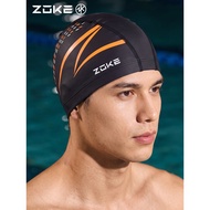 Zoke Swimming Cap pu Water-Repellent Non-Strangling Men's Swimming Training zoke Anti-Slip Beginner 