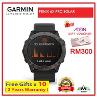 FREE RM300 VOUCHER - Garmin Fenix 6X Pro Solar Titanium Carbon Gray DLC with Black Band (*2 years Warranty)