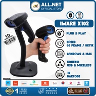 Barcode Scanner X102 Series USB Wireless Dongle Barcode Free Holder 1D Wireless Barcode Scanner