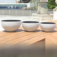 【A Happy】 Large Plastic Bowl Lotus Flower Pot for Water Cultivation Sleep Lotus Duckweed Special Flo