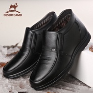 Desert Camel【Free Shipping】 หนังแท้สำหรับผู้ชายรองเท้ารองเท้าสุภาพสำหรับทำงานผู้ชายรองเท้าเดรสอ๊อกฟอ