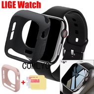 For LIGE Smart Watch 1.83 inch Case Silicone Soft Protective Bumper Cover 45mm Screen Protector Film