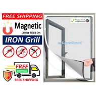 FREE SHIPPING🚚 Magnetic Mosquito Net For Iron Grill Insect Screen Jaring Nyamok Untuk Gril Besi Magnetic Window Mesh