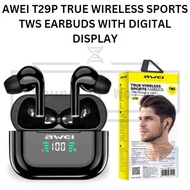 AWEI T29P TRUE WIRELESS SPORTS TWS EARBUDS WITH DIGITAL DISPLAY