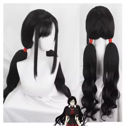 Women Halloween Costume Party Role Play Blood C Saya Kisaragi Cosplay Long Black Wig