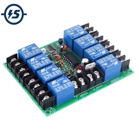 Power Time Sequence Board 0.2-4s Adjustable Sequential Controller Module AC DC 12V 10A 8-Channel 8CH