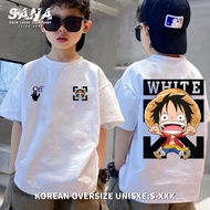 100% Cotton Kids Anime T-Shirt 4-12Y Cartoon Print Breathable School Uniform Baju Kanak-Kanak
