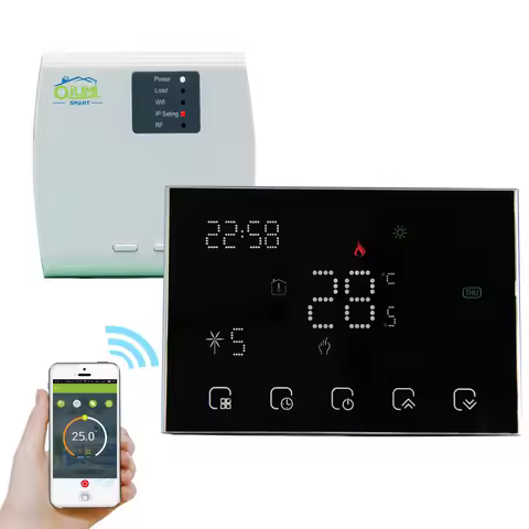 Qiumi RF Smart WiFi Wireless Thermostat Smart Temperature Control System for Floor Heating Electric 