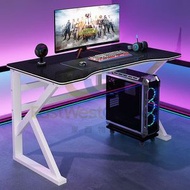 東西物聚 - 包送貨-白架+黑炭纖維紋面【單枱80*60】-電腦枱 電競枱 辦公枱 學習枱 遊戲枱