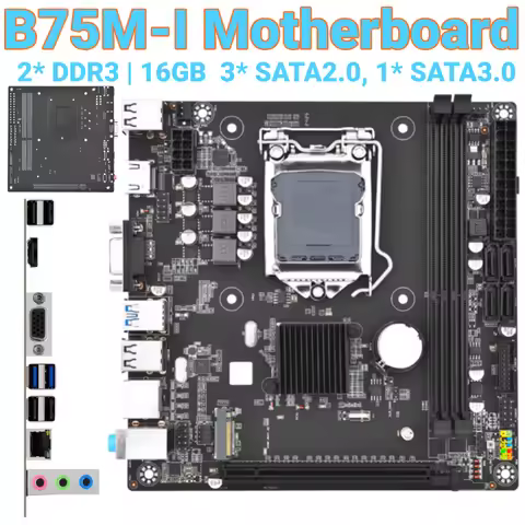 B75M-I Mainboard LGA 1155 Computer Motherboard DDR3 Computer Main Board M.2 NVME With Pci-E 3.0 X16 