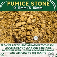 PUMICE STONE 0-11mm/5-15mm For Drainage, Aerates soil Plant roots need oxygen