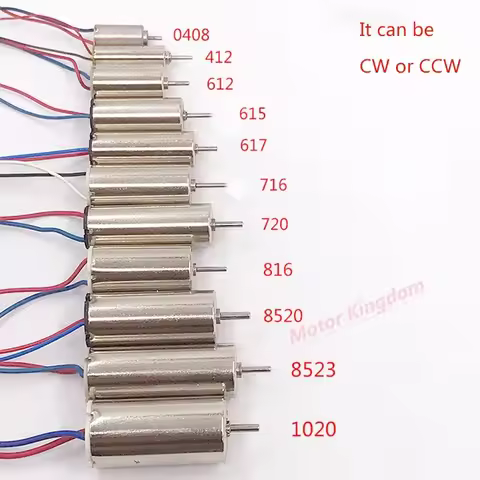 DC 3V-3.7V Mini Coreless Motor 412,612,615,716,720,816,8520,1020 High Speed Micro Motor RC Drone Qua