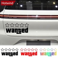 HOTWIND Reflective Wanted Star Car Motorcycle Sticker Decal Sticker Decoration Decals Vinyl Waterpro
