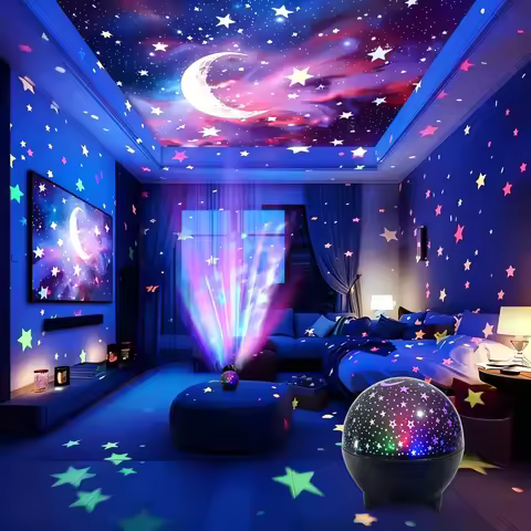 Night Lamp Projector Starry Sky Night Light Projector Baby Lamp Decor Rotating Starry Nursery Moon G