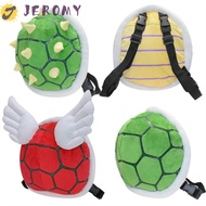 JEROMY Turtle School Bag, Turtle Shell Super Koopa Plush Backpack, Cosplay Plush Toys Green Bowser C