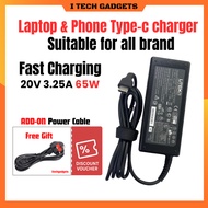 ITECHGADGETS Laptop Charger Type C Laptop Charger Universal Laptop Charger Compatible For Lenovo Asu