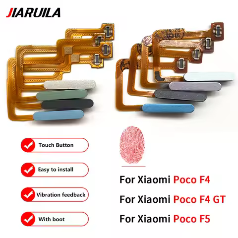 For Poco F4 Fingerprint Sensor Scanner Touch ID Connect Motherboard home button Flex Cable For Xiaom