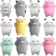 Outee 5-12 Pcs Mochi Animals Toys Cute Mochi Cat Stress Relief Toys Mochi Animals Party Favors for K