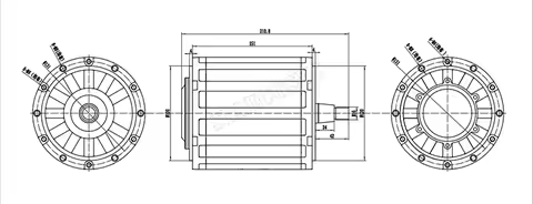 TLF QSMOTOR 120 2000W Mid Drive Motor with EM100SP Controller Motor Conversion Kits for Electric Mot