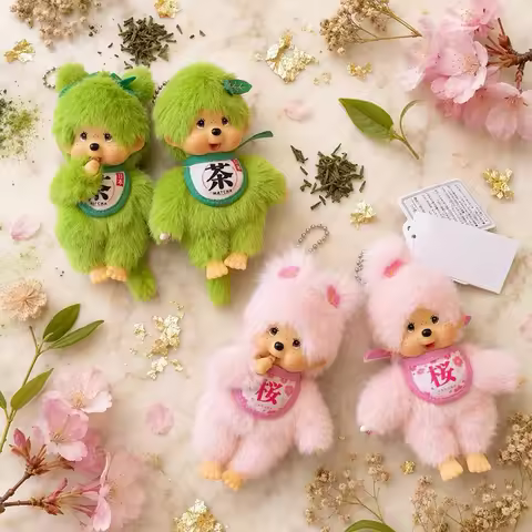 Monchhichi Keychain Sakura Monchhichi Pendant Kawaii Bag Charm for Party Favor Gifts Monchhichi Orna