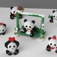Compatible with Lego Building Blocks Giant Panda Domestic Building Blocks Microparticle Desktop Deco