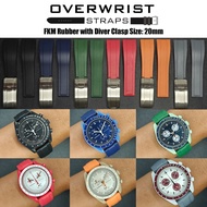 Watch Strap FKM Rubber 20mm with Buckle